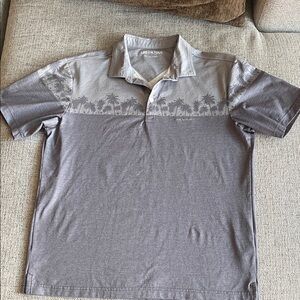 Travis Mathew Gray Polo with Palm Design size XL